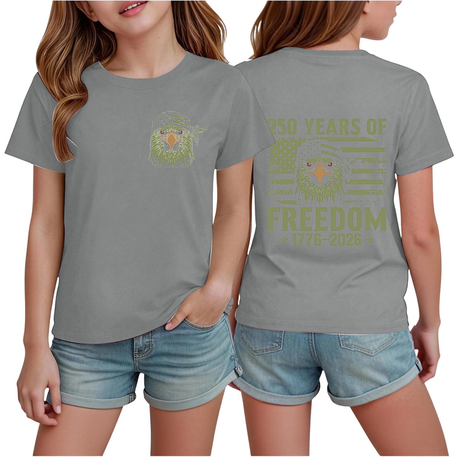 Boys  And Girls  Printed Fashion Casual Short-Sleeve T-Shirts 160