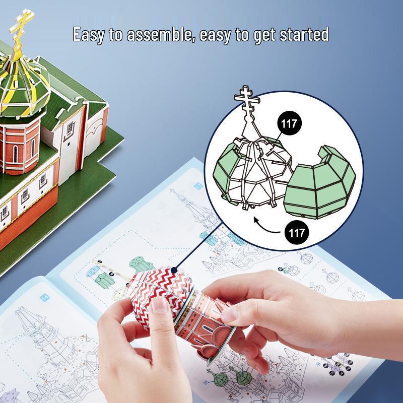 Lecube 3D St. Basilius-Kathedrale LED Puzzle - Architektonisches DIY-Modell & Geschenk für Kinder