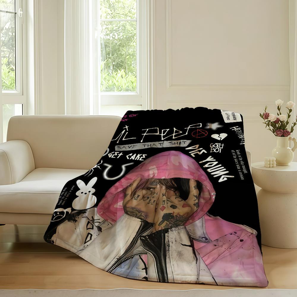 American rapper Lil Peeps Blanket For Sofa Office Bed Plane Travel Sleep Read Relax Camping Soft And Warm