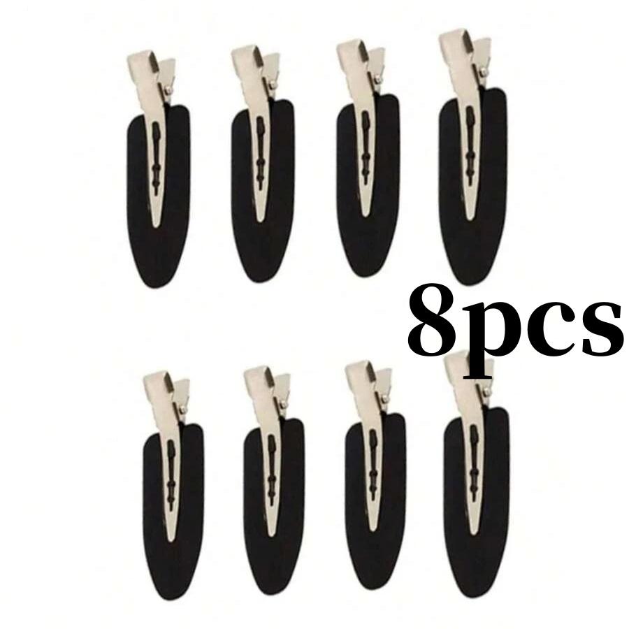 

8 шт. Бесшовные заколки для волос без заломов, разноцветные заколки для боковых прядей, для укладки, в корейском стиле, аксессуары для макияжа и умывания