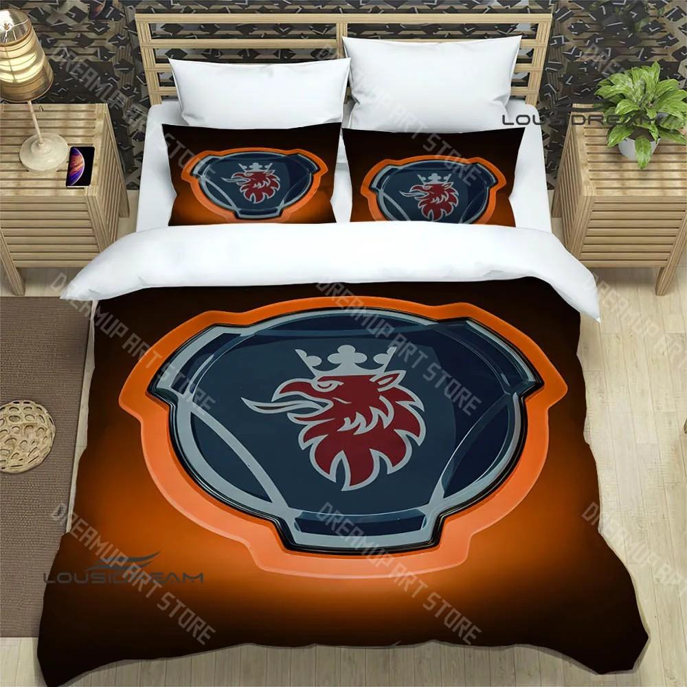 3D S-Scania Logo Printed Bedding Sets Exquisite Supplies Set Duvet Cover Bed Comforter Set Bedding Set Luxury Birthday Gift