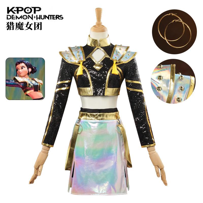 K-Pop: Demon Hunter Zoey Golden Performance Cosplay Costume Uniform Halloween Carnival Party Christmas Play Role Clothes Clothing for Women