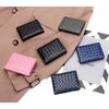 European and American Woven Sheepskin Business Card Bag Men's New Leather Card Bag Large Capacity Women's Business Card Change Card Clip Card Bag