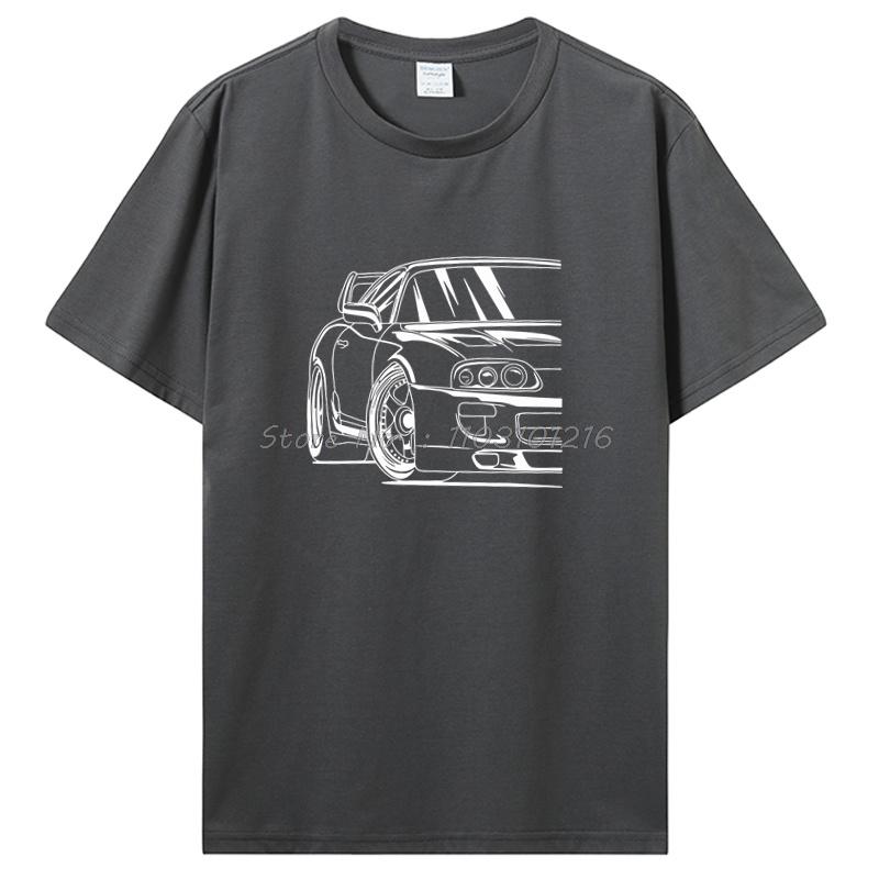 Oversized T-shirt Men Cotton T Shirt Race Car 2JZ JDM Tshirt Men's Clothing Oversized Unisex Tops Streetwear Tees