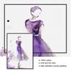 Nordic Posters and Prints Home Decor Wall Painting Frameless Watercolor Purple Ballerina Canvas Painting Girl Room Art Cuadros