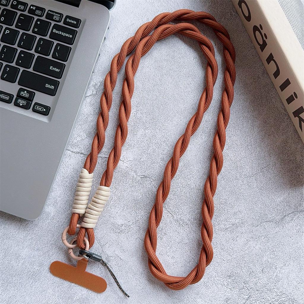 Nylon Twist Strap Phone For iPhone 17 Pro Max Universal Long Crossbody Rope Fits Outdoor Mountaineering Shoulder Neck Strap Rope