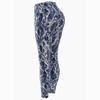 Leggings a Vita Alta Compressione con Stampa Serpente Metallizzata e Modellatura Glutei Pesca per Yoga, Fitness e Allenamento