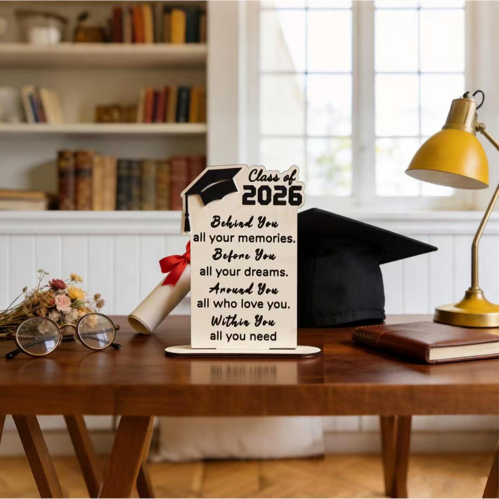 

2026 Graduation Celebration Wooden Decor & Ornaments Wooden Plaques (Graduation Gifts), Perfect For Him Or Her One Size