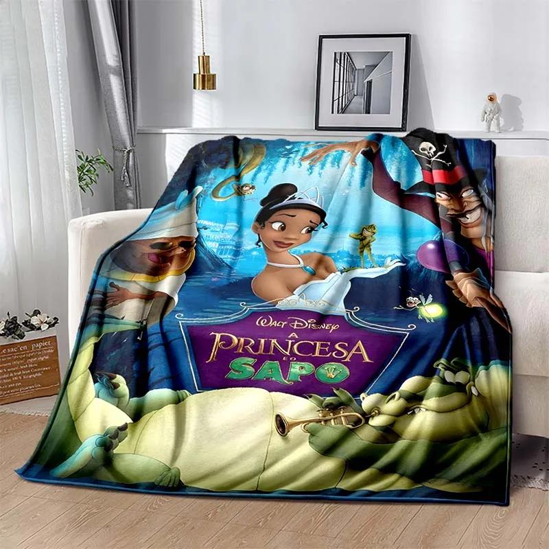 Soft Princess and The Frog Warm Blanket Fluffy Children and Adults Sofa Plush Bedspread Throw Blanket for Sofa Bed