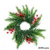 Christmas Simulation Plastic Pine & Berry Wreath - Festive Dining Table Decoration