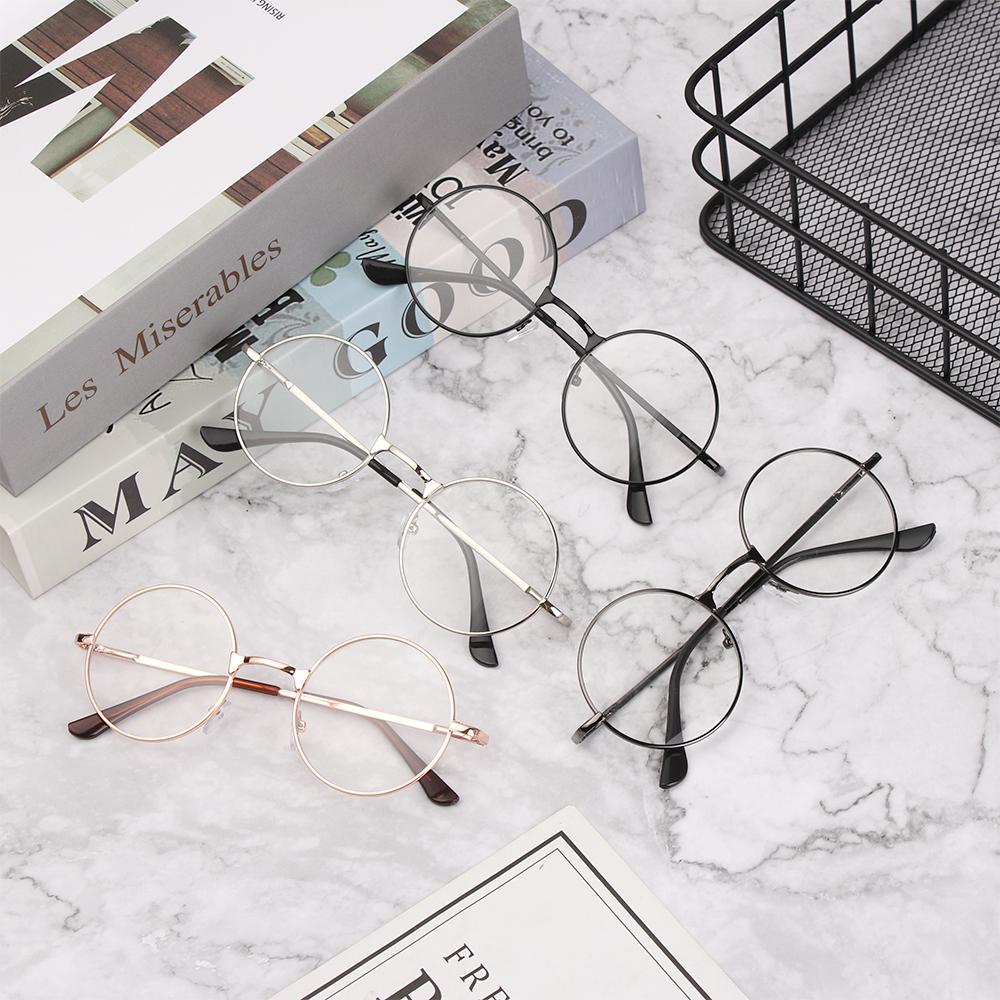 Fashion Metal Reading Glasses Retro Round Frame Eyewear Women Men Ultra Light Resin Eyeglasses Magnifying Vision Care +1.0~+4.0