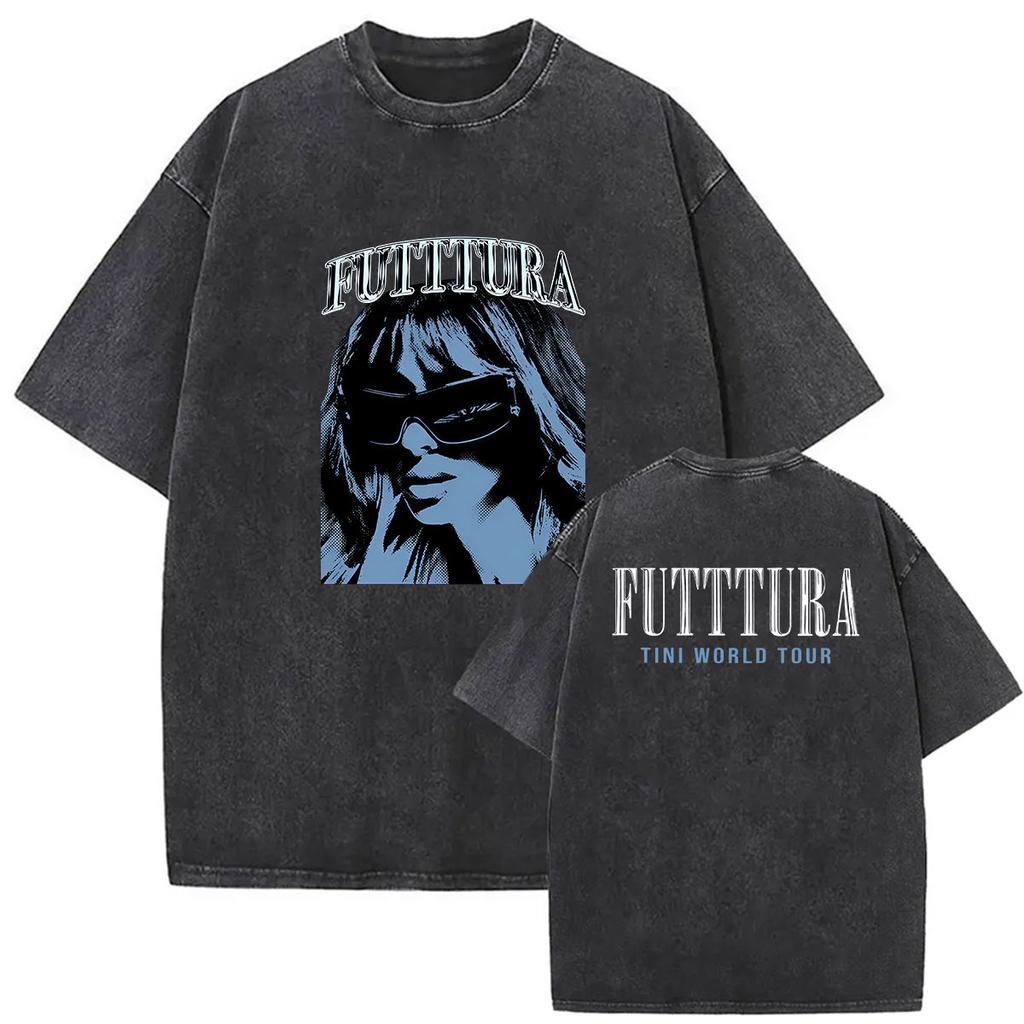 Vintage Washed Tini Stoessel Tour 2026 Graphic TShirt Men Women Casual High Quality Fashion Oversized Cotton T Shirt Streetwear