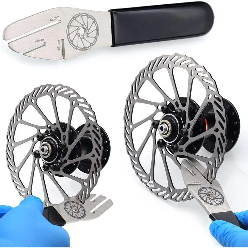 Bike Gap Regulator Bicycle Disc Flattening Correction Wrench Stainless Steel Tool for MTB Bike Disc Rotor Brake Alignment Tool