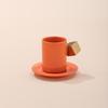Europäisches Luxus Keramik Kaffee Tassen Set mit Goldenem Griff Kleiner runder Untertasse Paare Espresso Tassen Geschenk Kreative Luxus Tasse Untertasse