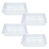 Thunder Group Food 65mm Set of Dishwasher Durable Commercial Pans, 1/2, Deep, 4, Safe, Polycarbonate, Use, Clear, PLPA8122-4S