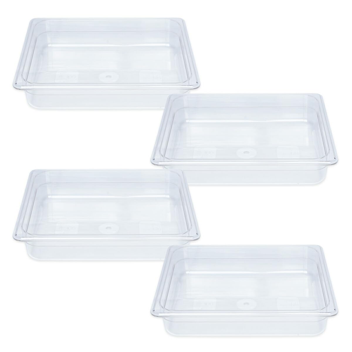 

Thunder Group Food 65mm Set of Dishwasher Durable Commercial Pans, 1/2, Deep, 4, Safe, Polycarbonate, Use, Clear, PLPA8122-4S