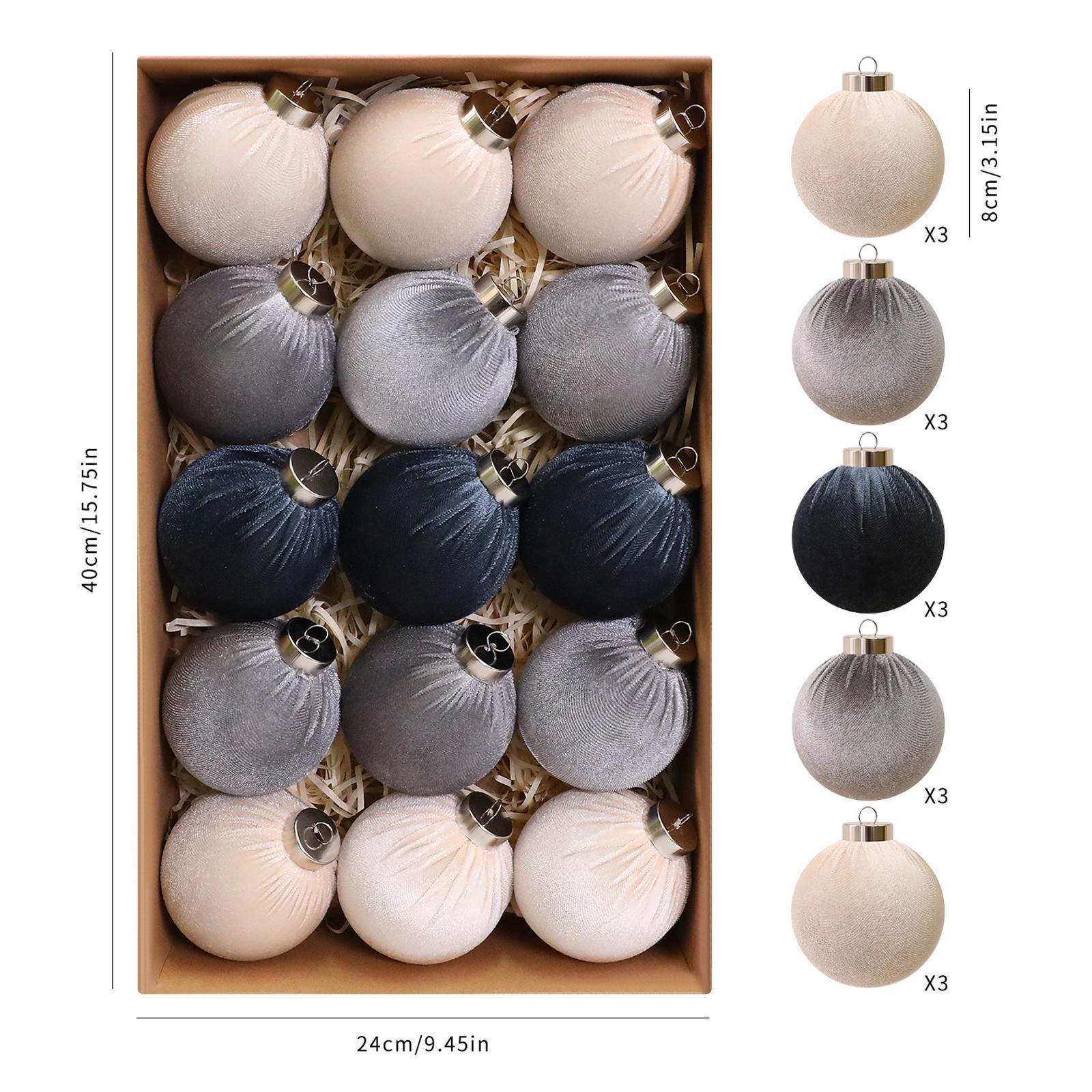 

8cm*8cm Christmas Velvet Christmas Balls, Christmas Tree Decorations, Window Displays One Size