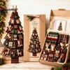 Cadeau d'artisanat de Noël pour adultes Kit d'arbre patchwork surdimensionné à faire soi-même, Ensemble d'assemblage en tissu à carreaux rétro Art des fêtes et avec des ornements suspendus Maison