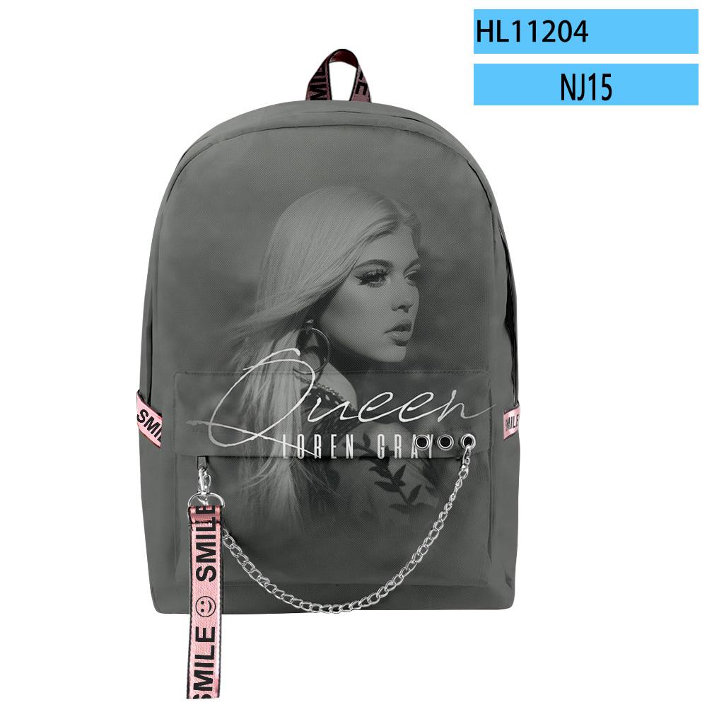 Cartoon Novelty Youthful School Bags Unisex Funny Loren Gray Travel Bags 3D Print Oxford Waterproof Notebook Shoulder Backpacks