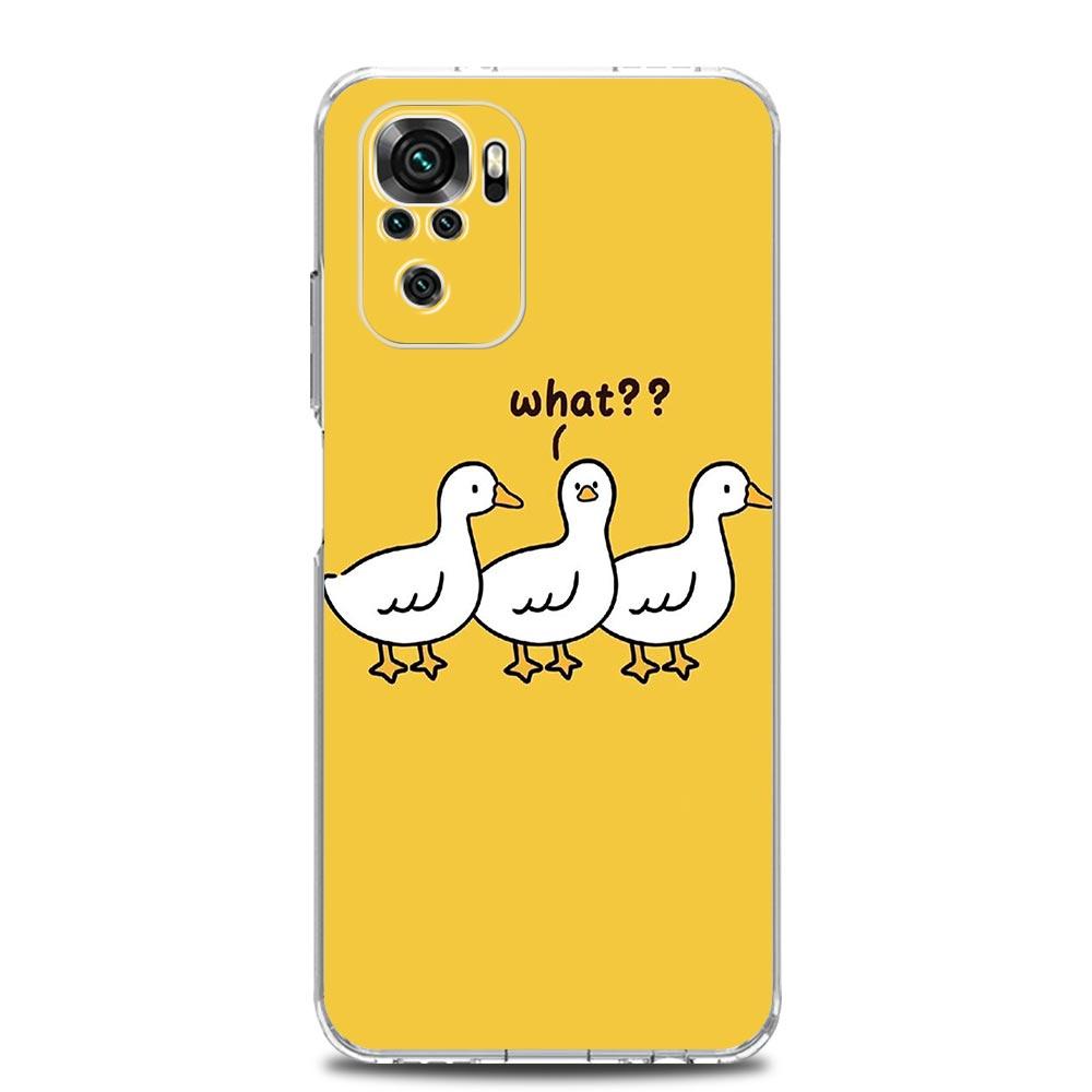 

Phone Case For Xiaomi Redmi Note 14 13 12 5G 9 8 10 11 Pro Plus 4G 9T 13C 12C 10C 9C 9A Clear Soft Cover Cute Cartoon Duck Redmi 9T