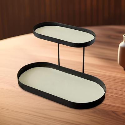 Counter Organizer Double Layer Decor Rack Perfume Makeup Skincare Shelf for Bedroom