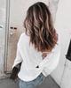 Women's 2018 Autumn Winter Knitwear: Round Neck Backless Cross Sweater for Office Commuting