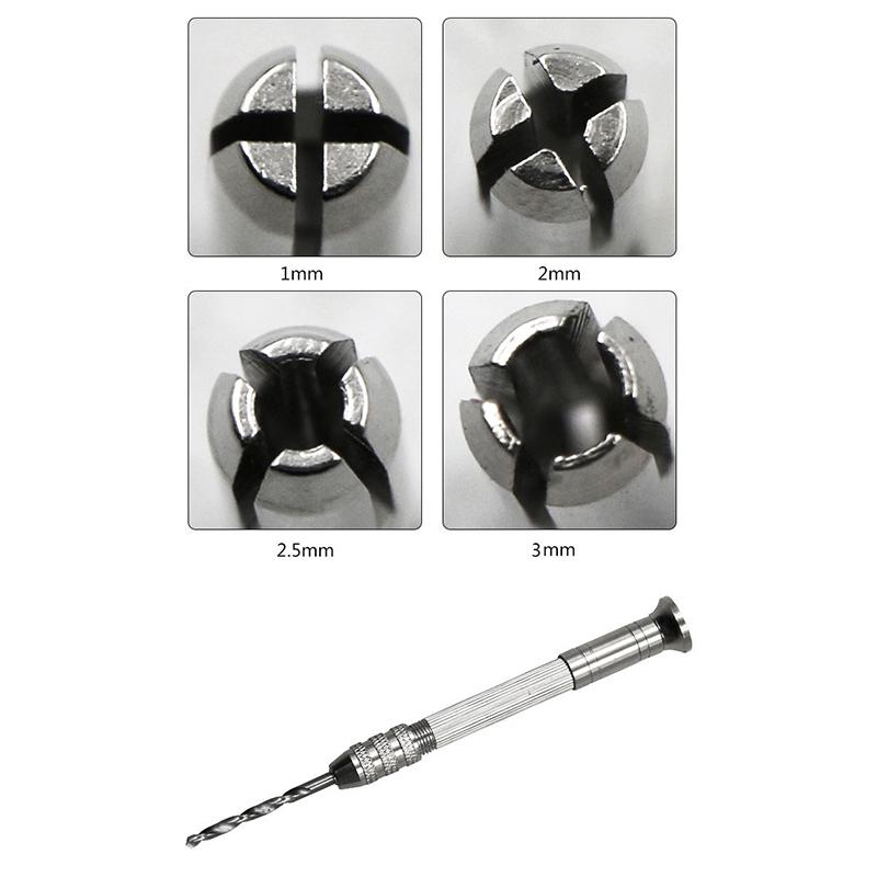 Mini Hand Drill Woodworking Tools Drilling Rotary Tool Manual Twist Drill Bit Watchmaker Pin Vice Watch Repair Tools