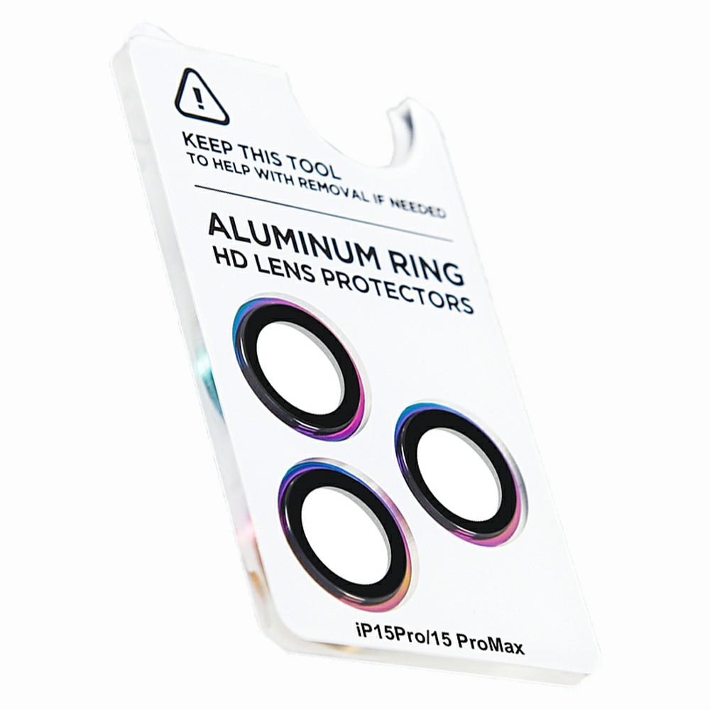 

XUNDD For iPhone 15 Pro/15 Pro Max Camera Lens Protector Color Ring Ultra Clear Cell Phone Medium Alumina Glass Lens Film Type A