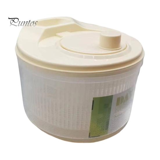 Food Grade Vegetable Strainer Salad Spinner, Manual Quick Drying Fruit Washer, Multi Functional with Large Capacity Spinner Slicing Blade Design,