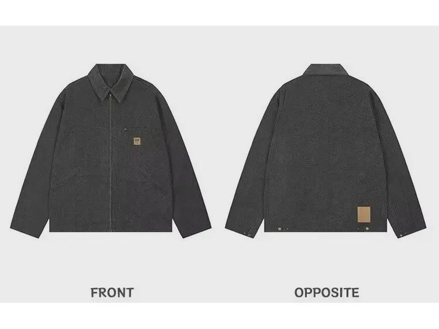 American Retro Lapel Workwear Jacket - Spring/Autumn 2023 Trendy Brand Loose Cotton Top