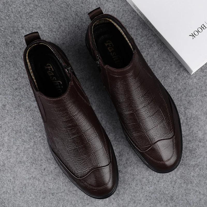 Styl Brytyjski Męska Moda Prawdziwa Skóra Podstawowe Buty Codzienne Biznesowe Buty Luksusowa Marka Buty do Sukni Ślubnej Outdoor Formalne Płaskie