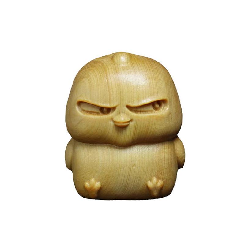 1PC Small Animal Statues Wooden Hand Carved Animal Statue Tea Pet Palm-Sized Home Decor Gift Sculpture