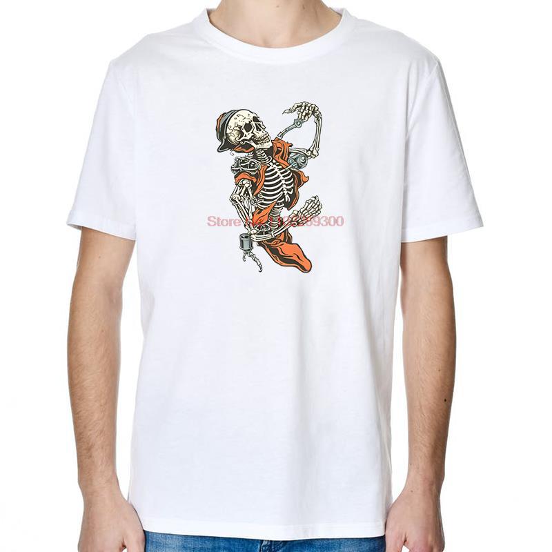 Skeleton Welding Tattoo Funny For Man Shirts Graphic Tee Summer Tops TShirt New Arrival Goods Cotton New Shirts And TShirts