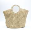New Hand-woven Bag Large Capacity Hand-held Straw Bag Leisure Vacation Style Beach Bag Ring Handle Tote Bag