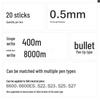 Deli 0.5mm Bullet Tip Gel Pen Refills (Black, 20-Pack)