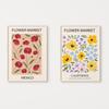 Minimalist Flower Poster Abstract Flower Market Canvas Painting Print Nordic Style Wall Art Picture for Living Room Home Decora