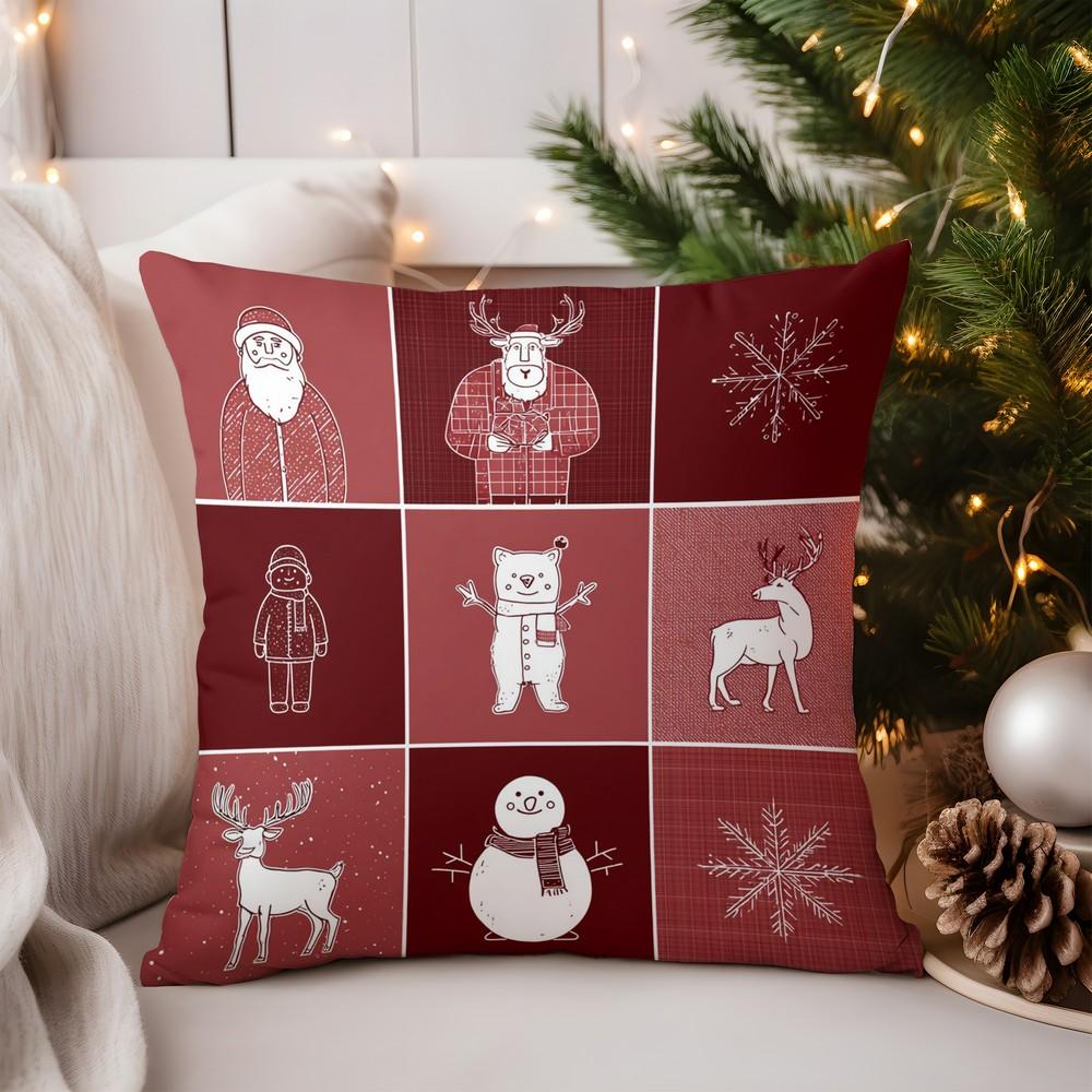 Home Decor Cute Fawn Design Pillow for Cozy Decor Pattern Cushion Cover Suitable for Sofa Bedroom Car Pillow Cover