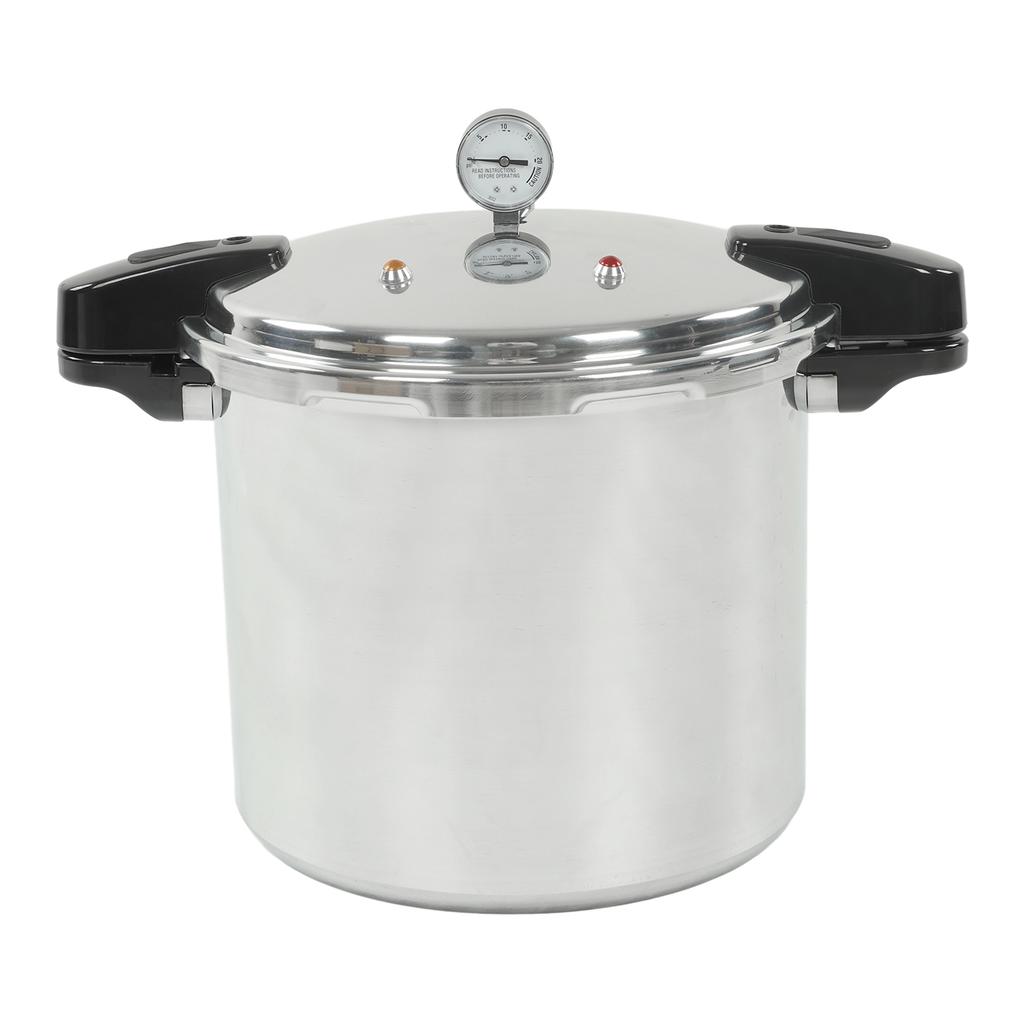 Pressure Cooker Aluminum Alloy 23L Pressure Cooker with Gauge Multifunctional Pressure Canner for Home Restaurant Hotel