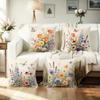 1/4Pcs Floral Printed Pillowcases With Butterfly Motifs Sofa Cushion Cover Home Bedroom Room Decoration
