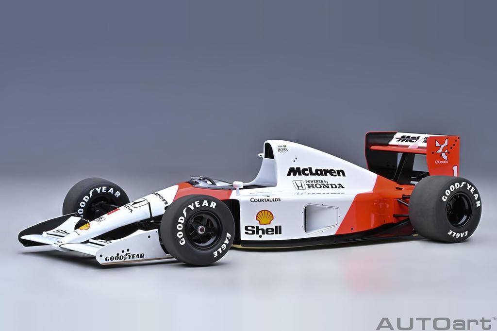 AUTOart Scale McLaren Honda Japanese Grand Prix 1991 Ayrton Senna logo 1/18 MP4/6 #1 (McLaren included)