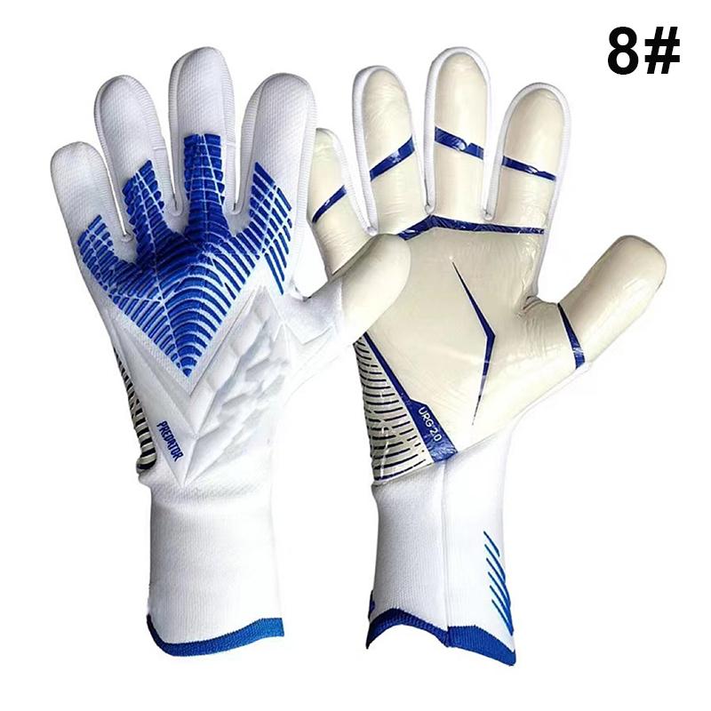 

Football Goalkeeper Gloves Thickened And Wear-Resistant Football Protection Adults Teenager Goalkeeper Football Goalie Gloves white L