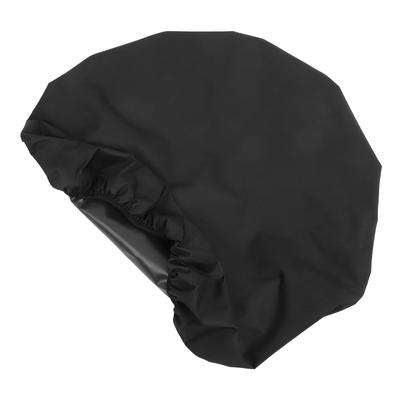 Feuerschale Abdeckung Outdoor Wasserdicht Feuerfest Rund Schwarz 32x4 Zoll Elastischer Saum mit Kordel Winddicht Regen Schnee Schutz