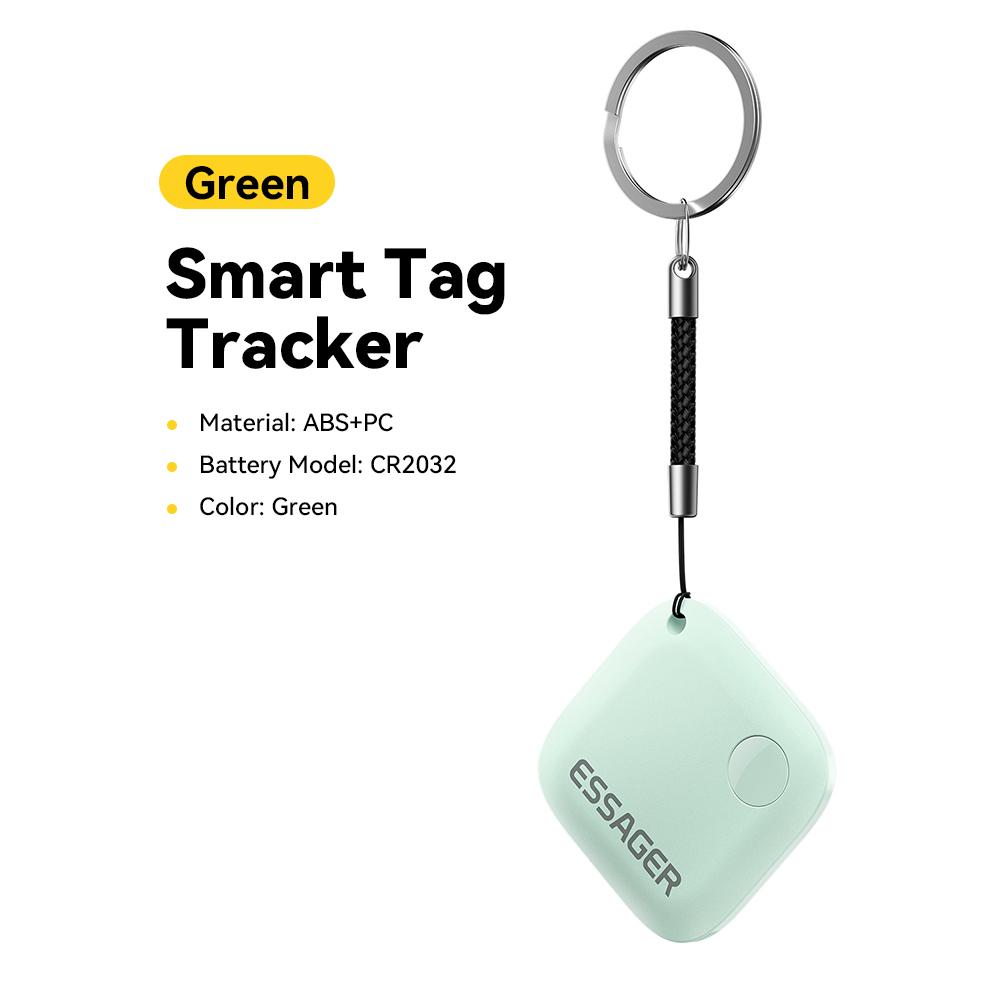 

Essager Smart Bluetooth Tracker - Works with Apple Find My GPS Locator, Anti-lost Finder Device for Keys Wallet Baggage Pet, MFi Certified for iOS