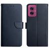 HT02 For Motorola Moto G55 5G Case Genuine Cow Leather Phone Cover Nappa Texture