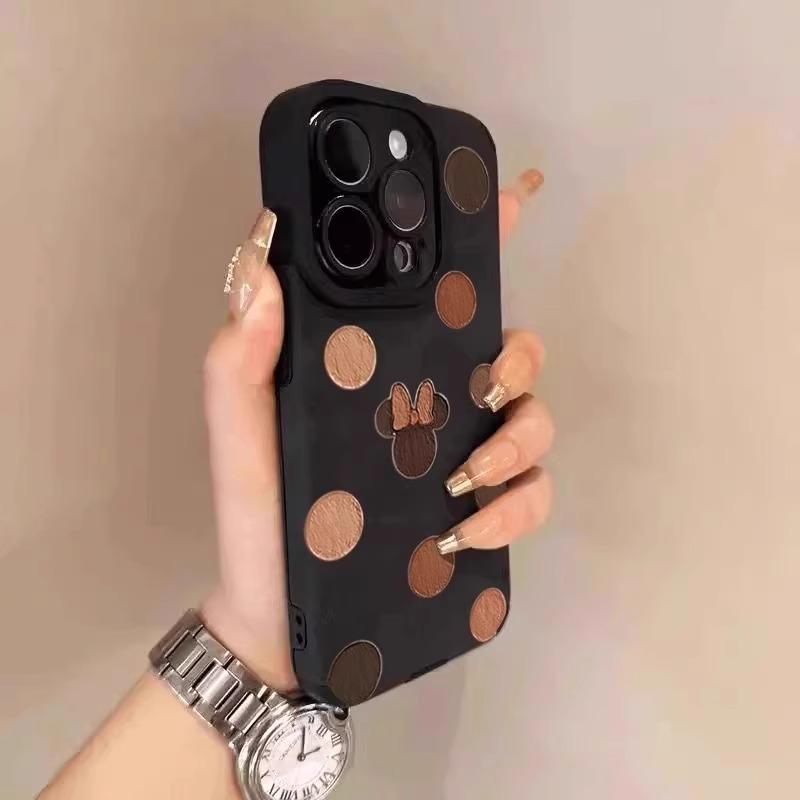 Applicable to Apple 16promax mobile phone case Polka dot Minnie iPhone case new model apple 17promax