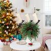 Christmas Decoration Norfolk Simulation Needles, Red , Green Plants, Cuttings, DIY Matching Ornaments