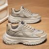 Fashion Mens Distressed Style Dad Shoes 2025 New Spring Breathable Thick Tire Sole Casual Sneakers