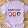 Popular Cartoon Print Women T-Shirt Cartoon Design Casual Harajuku Style T-shirts Girls Round Neck Short Sleeved Top Fans Gifts