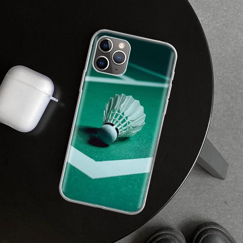 Badminton Sport Phone Case Cover for iPhone 18 11 12 13 Mini 14 15 Plus 16 Pro Max 17 Air 7 8 + SE Art Customized Fundas 11 12 13 M