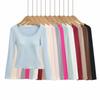 Spicy Slim Fit U-Neck Long Sleeve T-Shirt with Built-in Bra Pads for Autumn/Winter 2025